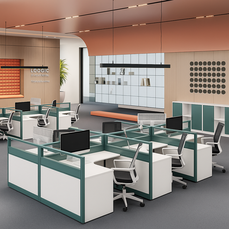 Verdanta AeroGrid Quad Cubicle Workstation