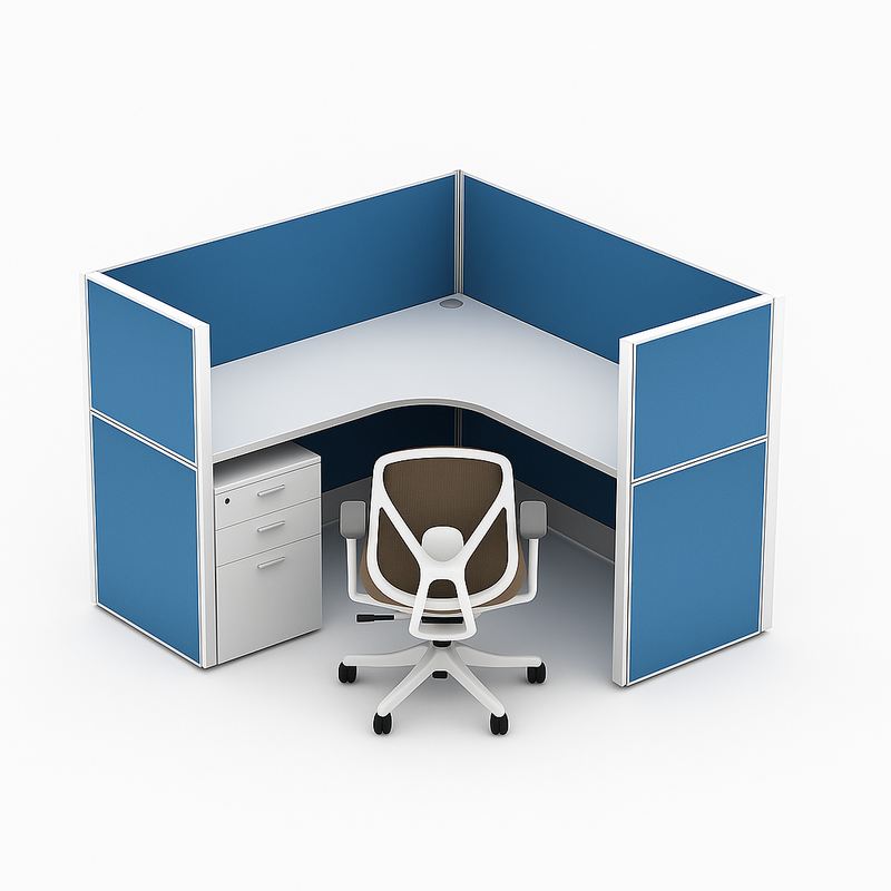 AuraWerk SoloArc L-Desk Cubicle