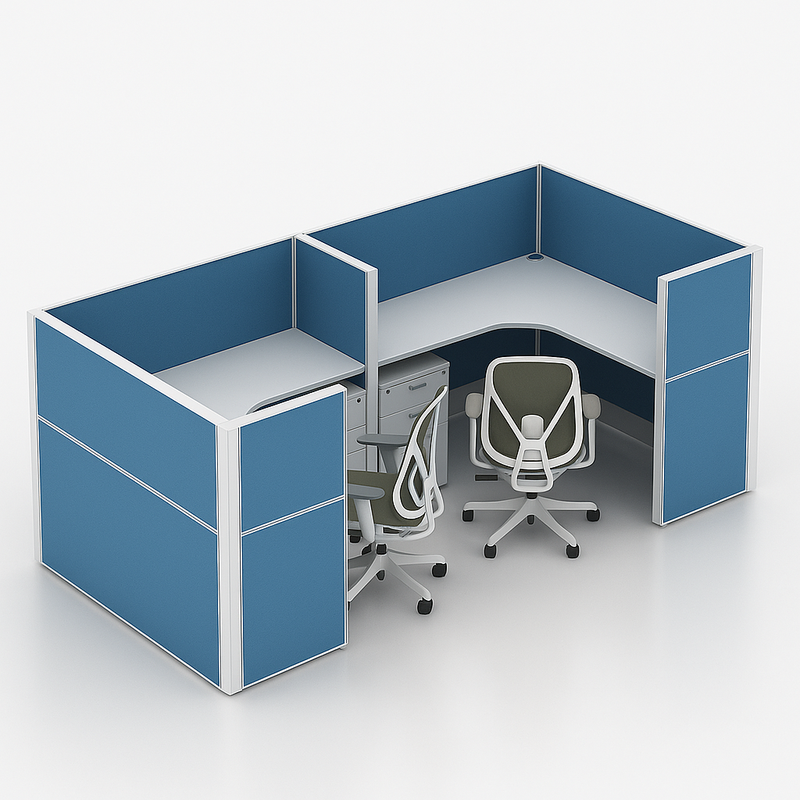 AuraWerk SoloArc L-Desk Cubicle