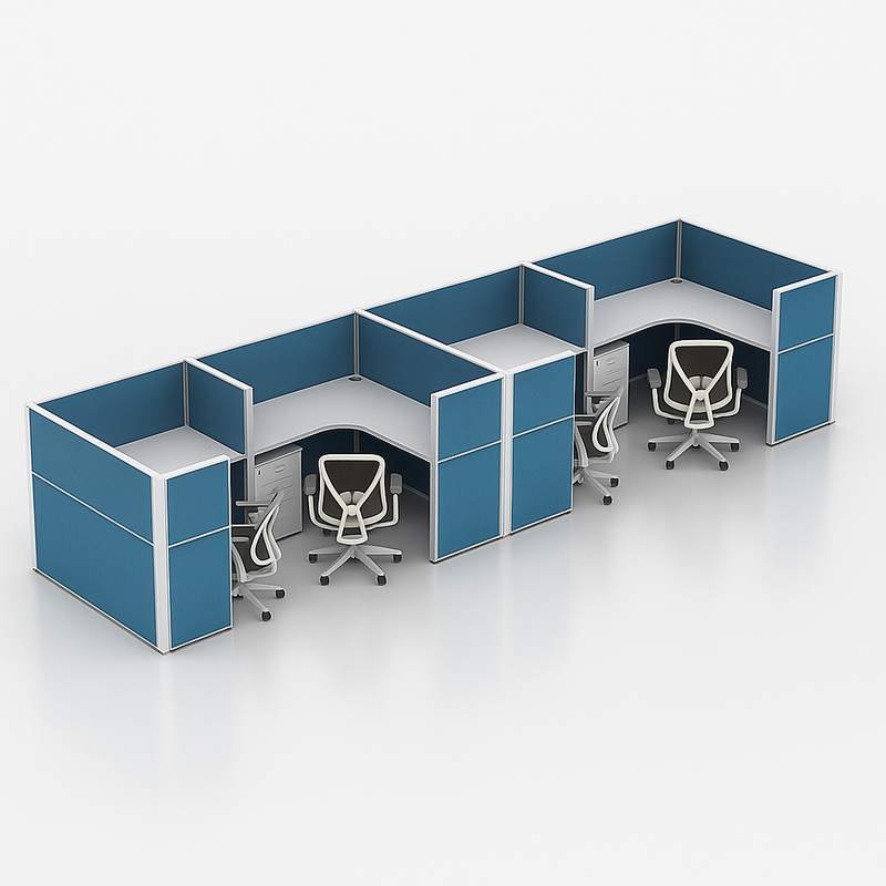 AuraWerk SoloArc L-Desk Cubicle