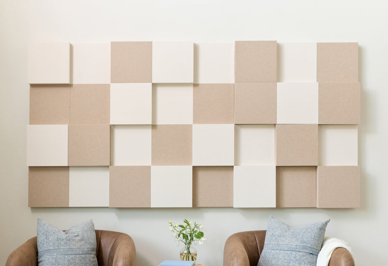 Latte and Ivory Small 3D Acoustic Boxes — 3D acoustic panel by FeltRight