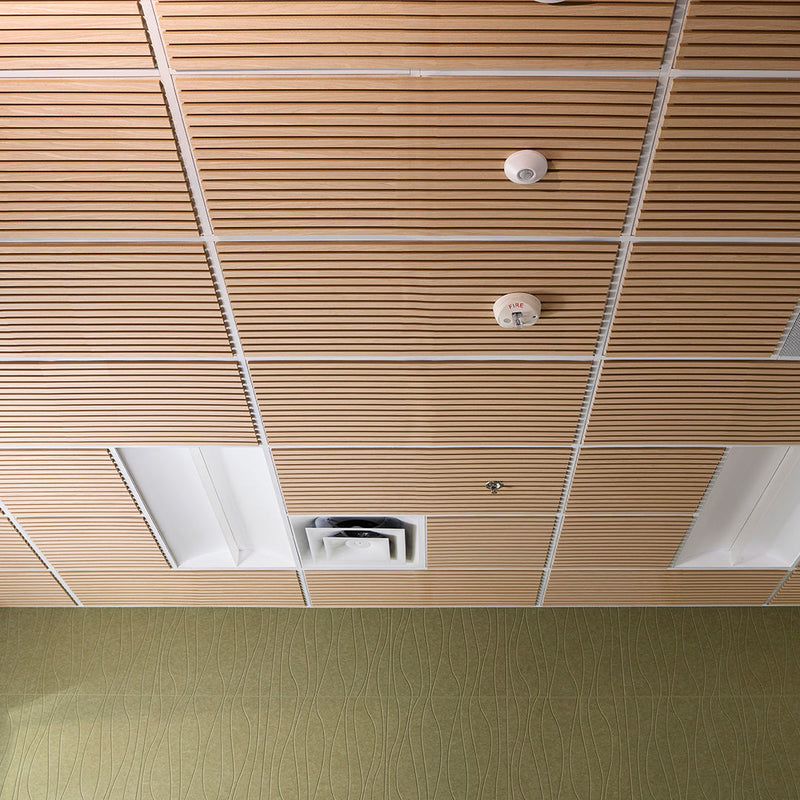 Oak Latte Wood Slat Ceiling Panels