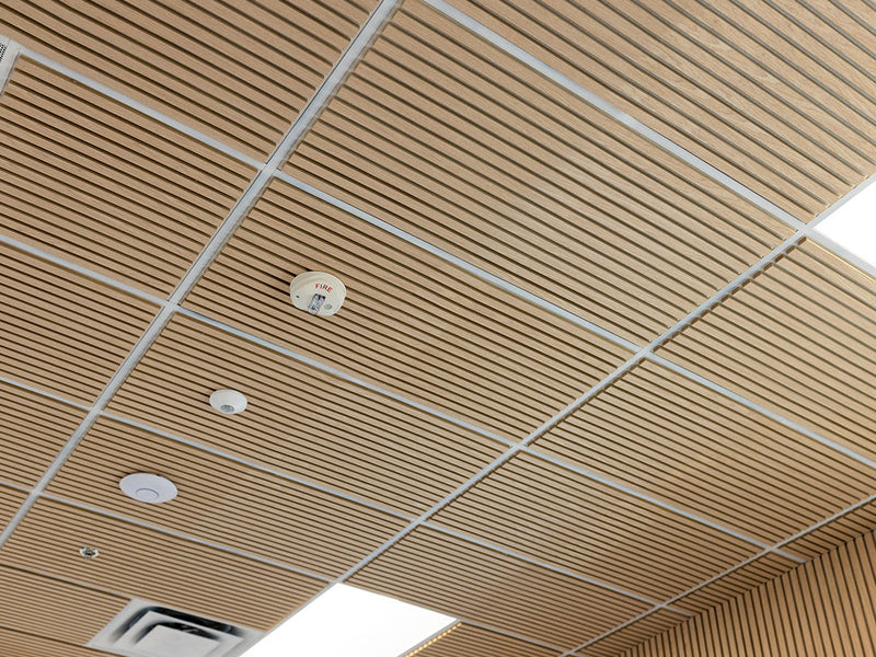 Oak Latte Wood Slat Ceiling Panels