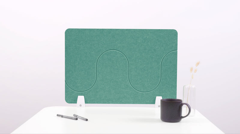 Wave Desk Divider — acoustic desk divider by FeltRight