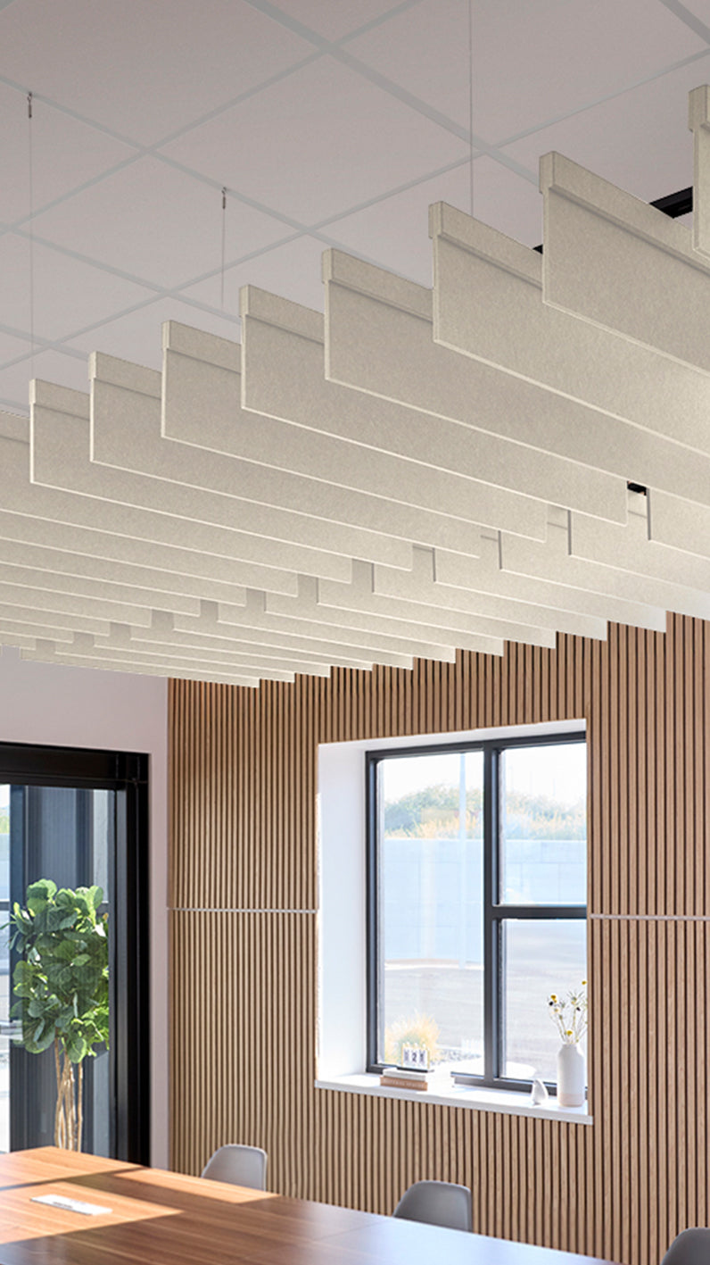 Straight Acoustic Blade Baffle — acoustic ceiling baffle by FeltRight