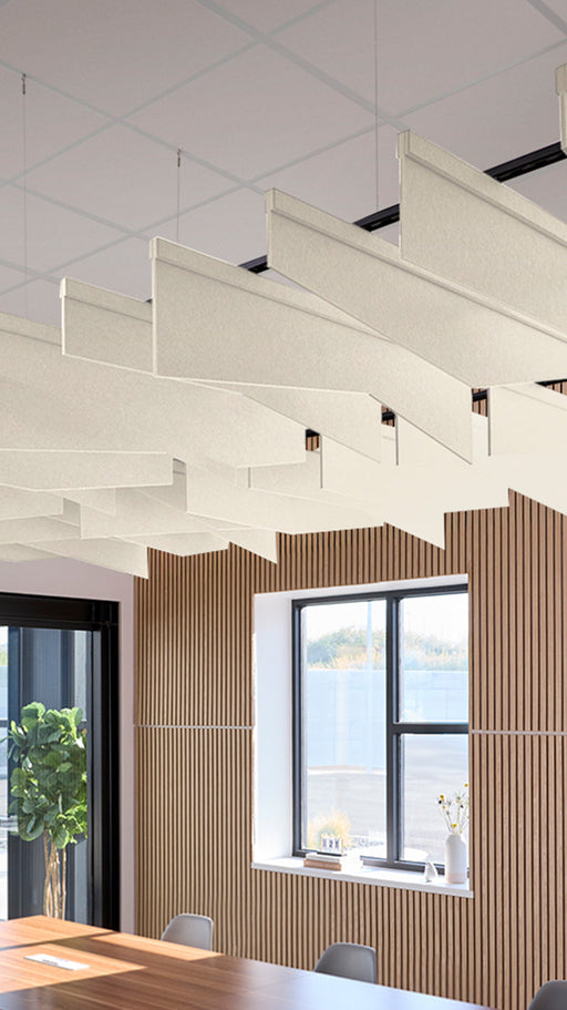 Angle Acoustic Blade Baffle — acoustic ceiling baffle by FeltRight