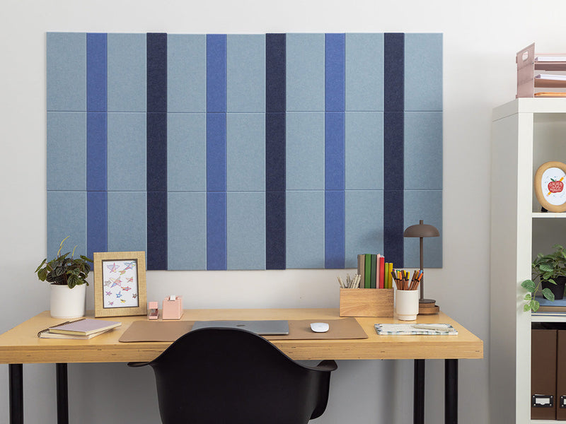 Blue Pinstripe Bulletin Board