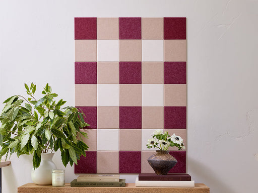 Burgundy Gingham Pinboard — felt pinboard by FeltRight