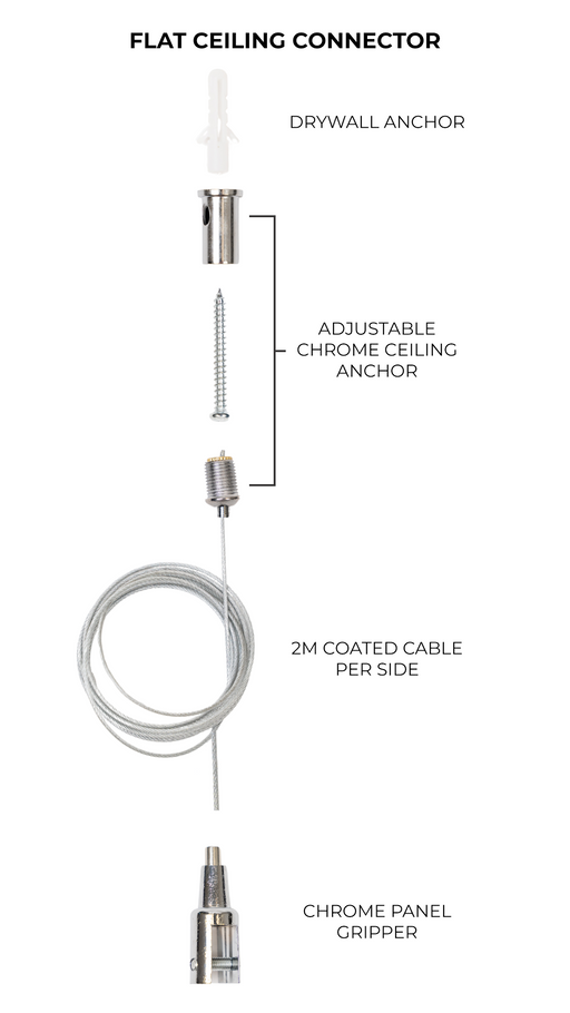 Flat Ceiling Anchor (4 Pieces) — mounting hardware by FeltRight