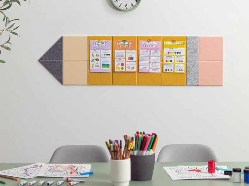 Yellow Mini Pencil Pinboard — felt pinboard by FeltRight