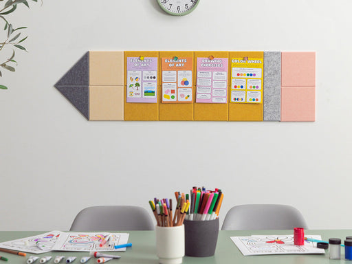 Yellow Mini Pencil Pinboard — felt pinboard by FeltRight