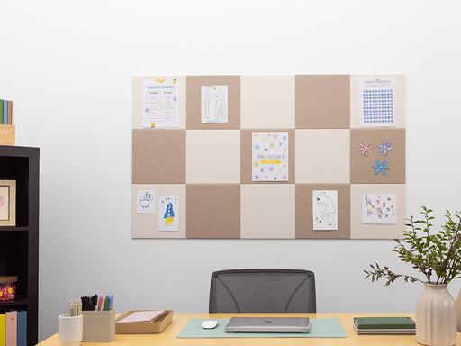 Neutral Checker Bulletin Board — felt pinboard by FeltRight