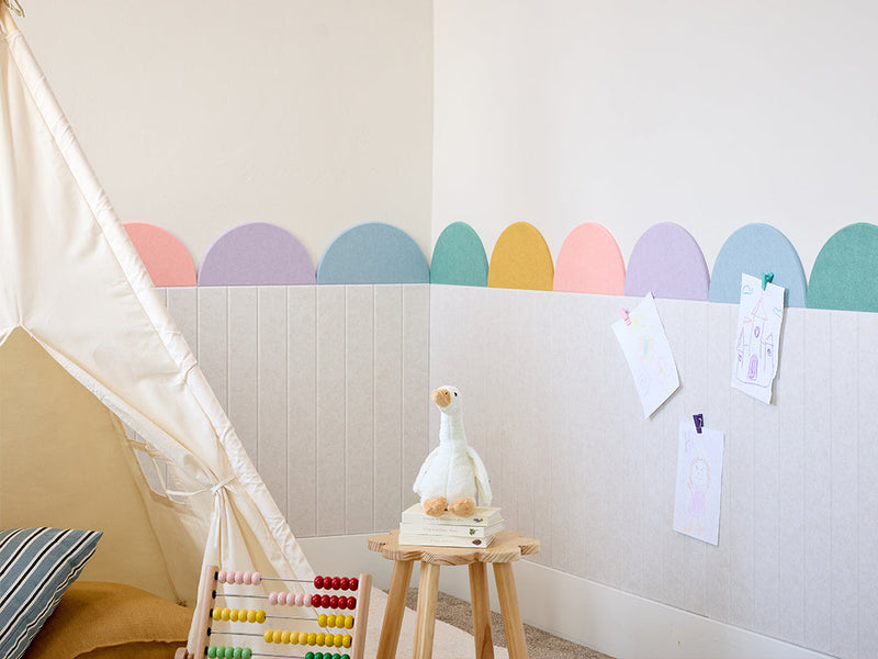 Pastel Scallop Wainscoting