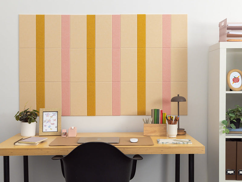 Peach Pinstripe Bulletin Board