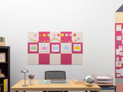 Pink Checker Bulletin Board — felt pinboard by FeltRight