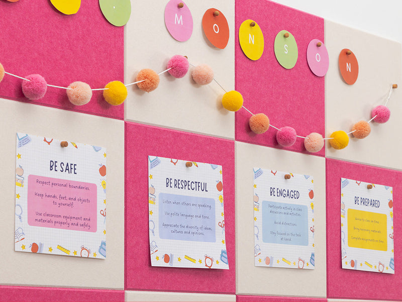 Pink Checker Bulletin Board