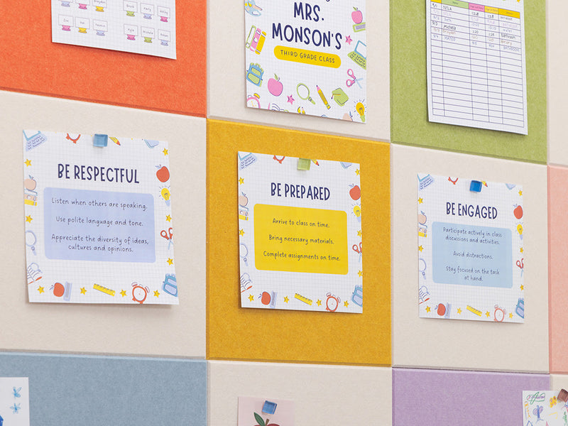 Rainbow Checker Bulletin Board