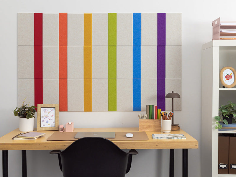 Rainbow Pinstripe Bulletin Board