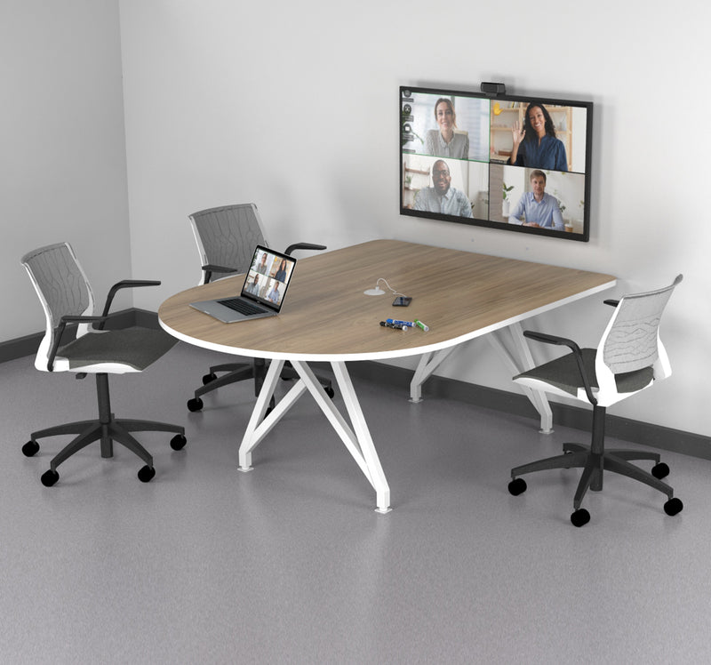 TeleMeet Moon Shaped Conference Table