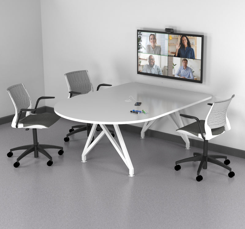 TeleMeet Moon Shaped Conference Table
