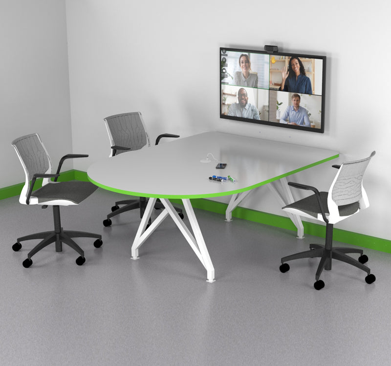 TeleMeet Moon Shaped Conference Table
