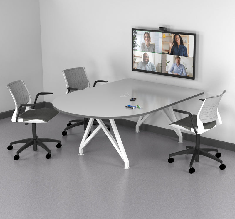 TeleMeet Moon Shaped Conference Table