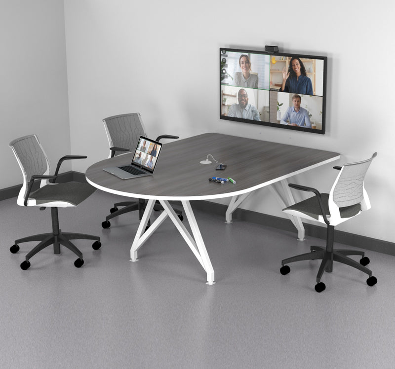 TeleMeet Moon Shaped Conference Table