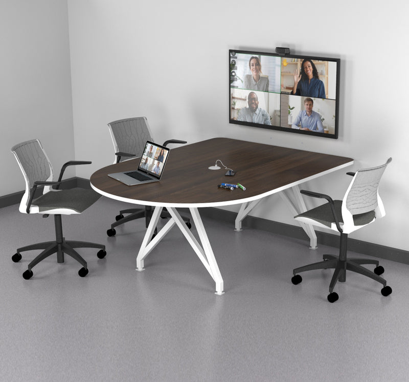 TeleMeet Moon Shaped Conference Table