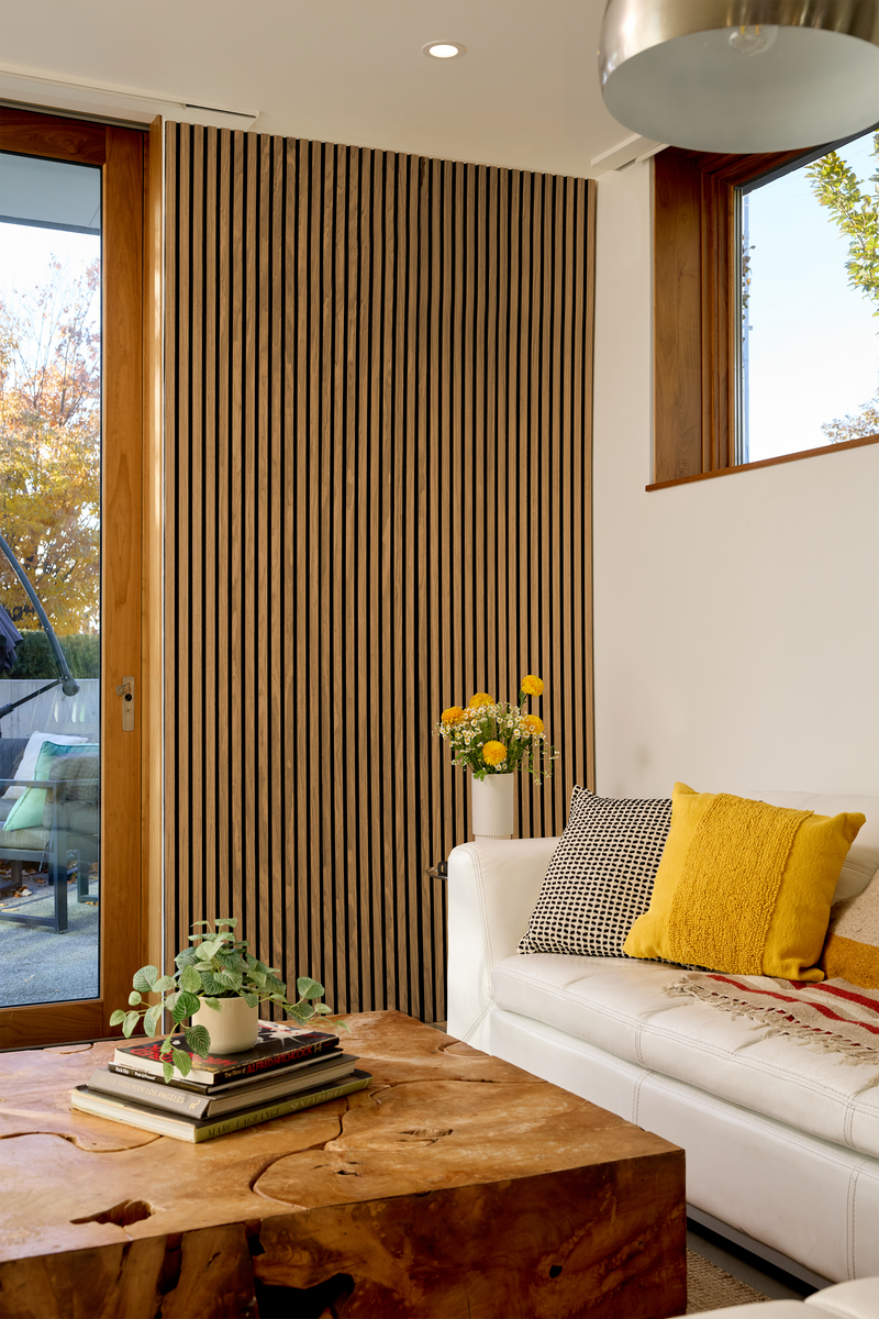 Two-Pack Teak Wood Slat Wall — acoustic ceiling panel by FeltRight