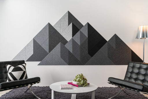 Greys Large Shaded Mountain Wall Art — acoustic wall art by FeltRight