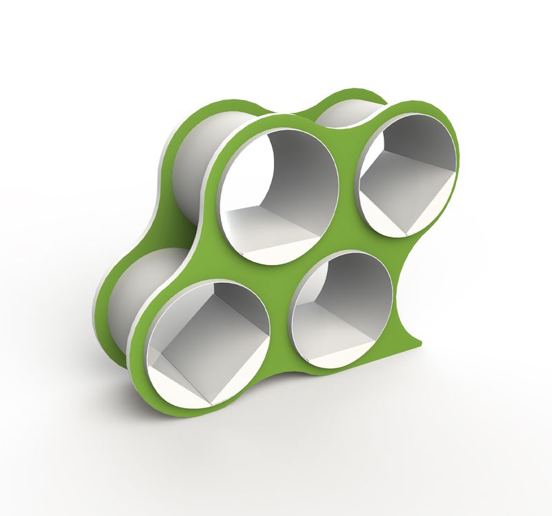 Bolla 4 Credenza & Book Shelving, 48" x 16" x 36", Scale Green with White Edge | Mode Office